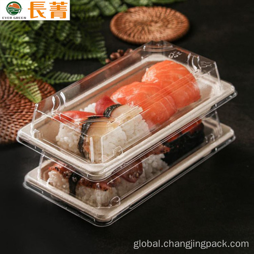 Bagasse Pulp Sushi Container Biodegradable Salad Containers Tray For Food Packing Manufactory